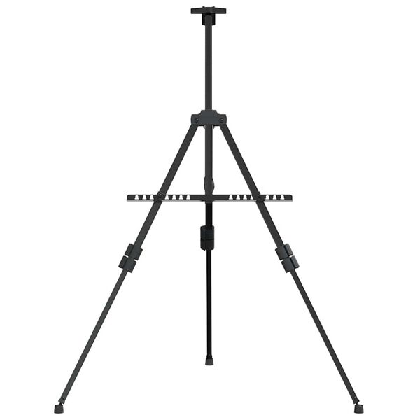 vidaXL Nastaviteľn&yacute; v&yacute;stavn&yacute; stojan čierny kovov&yacute;