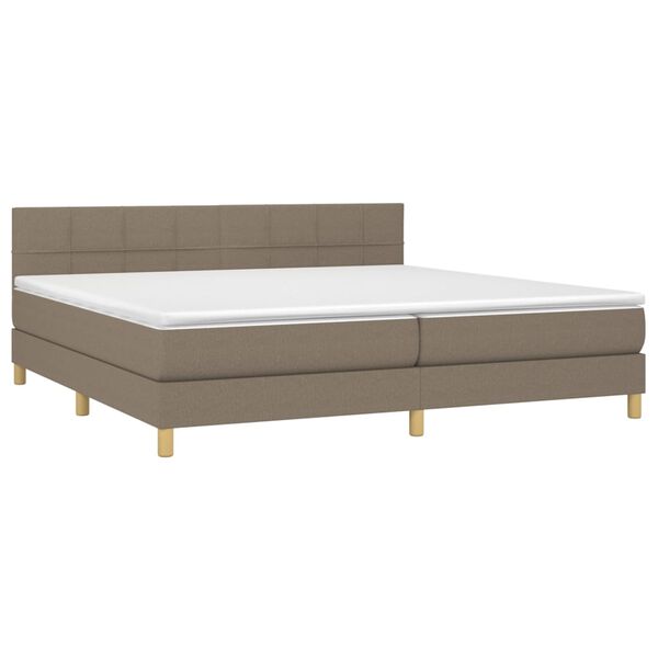 vidaXL Boxspring posteľ s matracom sivohned&yacute; 200x200 cm l&aacute;tka