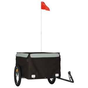 vidaXL Voz&iacute;k za bicykel, čierno siv&yacute; 45 kg, železo