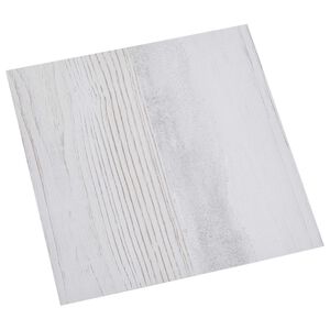vidaXL Samo-lepiace podlahov&eacute; dosky Biela a drevo 30,5 x 30,5 cm 20 ks