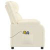 vidaXL Zdvíhacie masážne kreslo krémové umelá koža