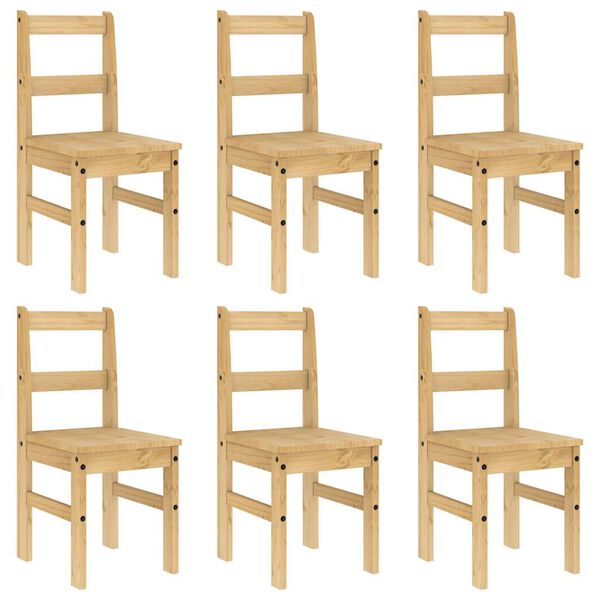 vidaXL 7-dielna jedálenská súprava Panama, borovicový masív