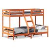 vidaXL Poschodov&aacute; posteľ 80x200/120x200 cm voskovohned&aacute; mas&iacute;v.borovica