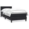 vidaXL Box Spring Posteľ s matracom Čierna 100x210 cm Zamat