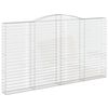 vidaXL Obl&uacute;kov&yacute; gabionov&yacute; k&ocirc;&scaron; 400x30x220/240 cm pozinkovan&eacute; železo