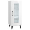 vidaXL Komoda leskl&aacute; biela 34,5x34x90 cm spracovan&eacute; drevo