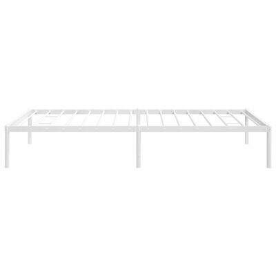 vidaXL Kovový rám postele biely 100x190 cm