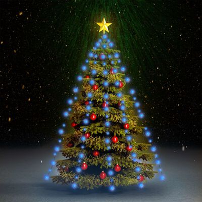 vidaXL Svetelná sieť na vianočný stromček 150 LED, modrá 150 cm