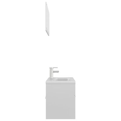 vidaXL Súprava kúpeľňového nábytku lesklá biela drevotrieska