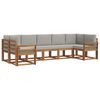 vidaXL Z&aacute;hradn&aacute; s&uacute;prava gaučov s vank&uacute;&scaron;om 7 pcs Pr&iacute;rodn&aacute; a svetlosiv&aacute;