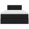 vidaXL Úložná posteľ s matracmi Čierna 120 x 200 cm Umelá koža