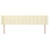 vidaXL Čelo postele so z&aacute;hybmi kr&eacute;mov&yacute; 163x16x78/88 cm umel&aacute; koža