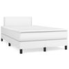 vidaXL Boxspring posteľ s matracom biela 120x200 cm umel&aacute; koža