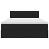 vidaXL &Uacute;ložn&aacute; posteľ s matracmi s &uacute;ložiskom Čierna 140 x 190 cm Zamat