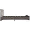 vidaXL Posteľný rám, sivý, zamat 180x200 cm