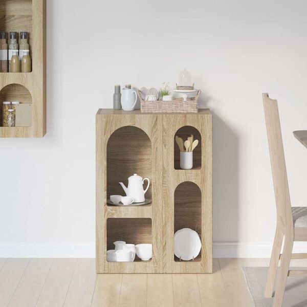 vidaXL Serv&iacute;rovacia skriňa Sonoma dub 59 x 35 x 80.5 cm