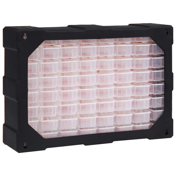 vidaXL Organizér so 64 zásuvkami 52x16x37,5 cm