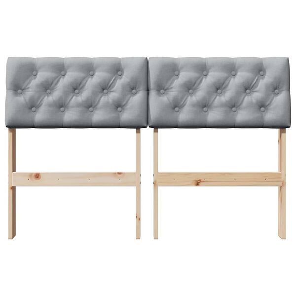 vidaXL Čal&uacute;nen&eacute; čelo postele Svetlosiv&aacute; 120 cm