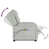 vidaXL Zdvíhacie masážne kreslo bledosivé zamat