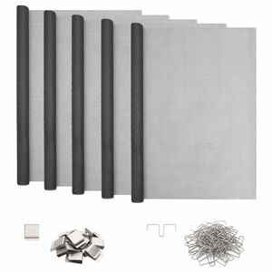 vidaXL Kryt sveteln&eacute;ho &scaron;achty s klipsami 5 ks 70 x 190 cm Lamin&aacute;t Siv&aacute;