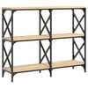 vidaXL Konzolov&yacute; stol&iacute;k dub sonoma 100x28x80,5 cm kompozitn&eacute; drevo