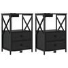 vidaXL Nočn&yacute; stol&iacute;k 2 pcs Čierny dub 40 x 31 x 60 cm Kompozitn&eacute; drevo