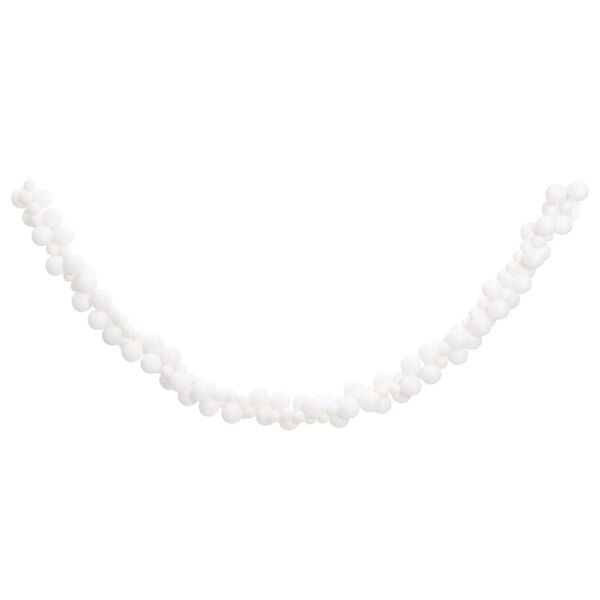 vidaXL Vianočná girlanda z gulí biela 175 cm polystyrén