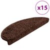 vidaXL Schodov&eacute; rohože 15 ks 65x21x4 cm hned&eacute; polkruhov&eacute; veľk&eacute;