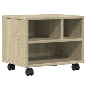 vidaXL Stojan na tlačiareň s kolieskami dub sonoma 41x32x34,5 cm