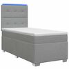 vidaXL Posteľ boxspring s matracom Svetlosiv&aacute; 90 x 200 cm L&aacute;tka