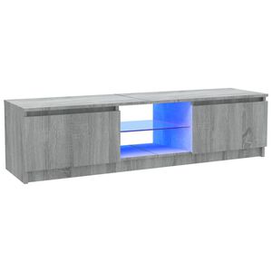 vidaXL TV skrinka s LED, siv&yacute; dub sonoma 120x30x36 cm
