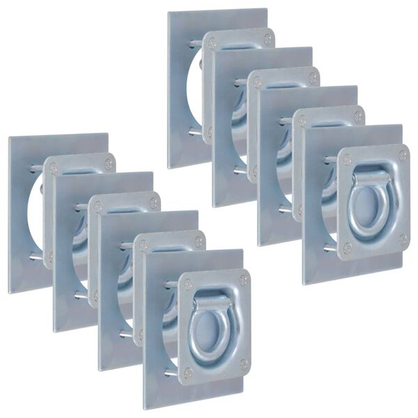 vidaXL Kotviaca miska pre pr&iacute;vesn&yacute; voz&iacute;k, 8 ks, pozinkovan&aacute; oceľ, 2000 kg