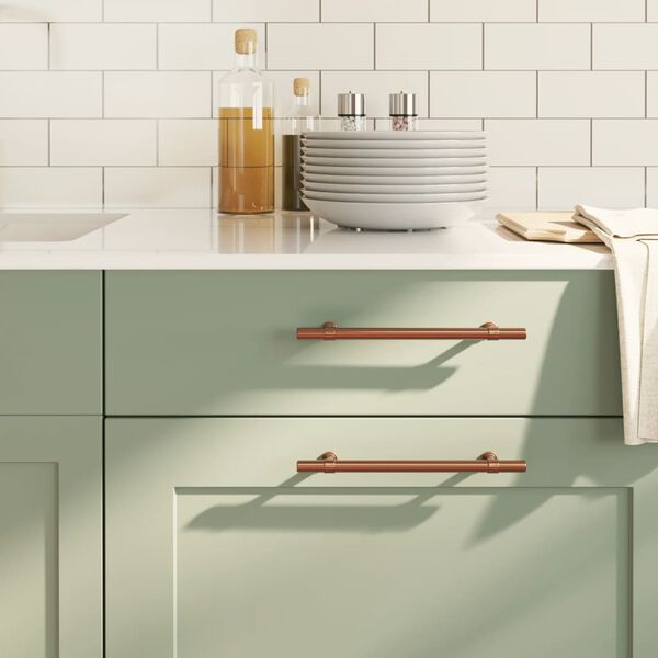 vidaXL Rukov&auml;te na skrinku 10 ks bronzov&eacute; 160 mm nehrdzavej&uacute;ca oceľ