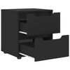 vidaXL Nočn&yacute; stol&iacute;k "VISNES" Čierna 45x40x50 cm Drevo