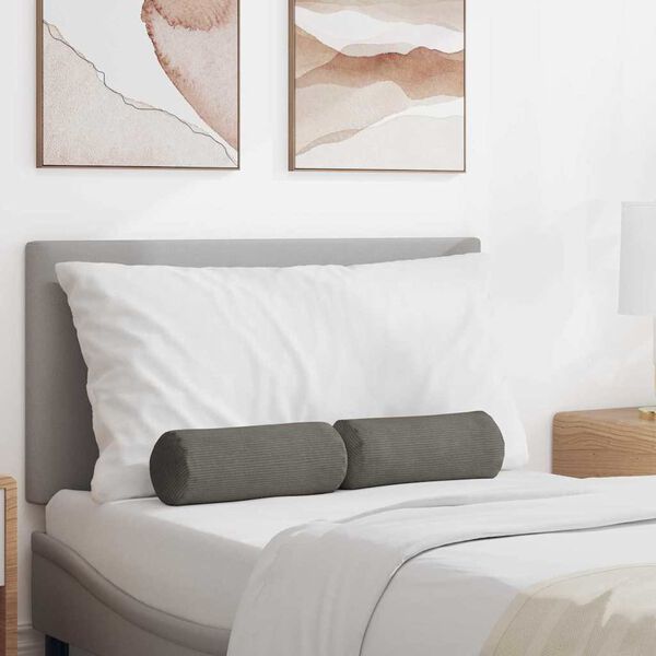 vidaXL Podložkové vankúše 2 pcs Svetlosivá Ø 15 x 40 cm