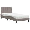 vidaXL Posteľ s matracom Hanko sivohned&aacute; 80x200 cm l&aacute;tka