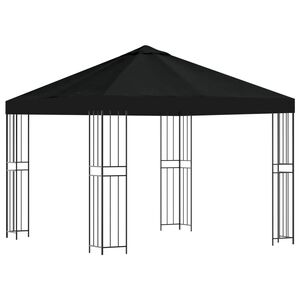 vidaXL Alt&aacute;nok 3 x 3 m Čierna Polyester a oceľ 190 gsm