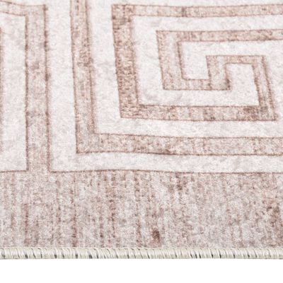 vidaXL Prateľný koberec 190x300 cm béžový protišmykový