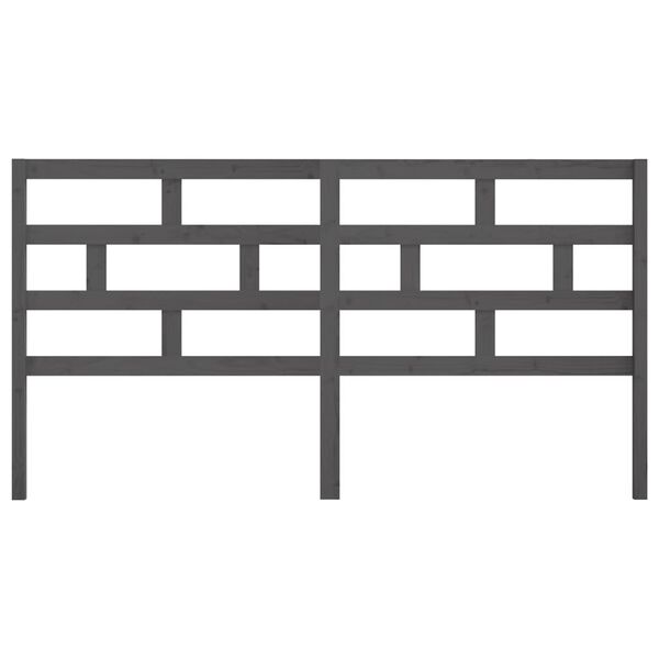 vidaXL Čelo postele siv&eacute; 206x4x100 cm mas&iacute;vna borovica