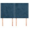vidaXL Čelo postele tmavomodr&eacute; 144x5x118/128 cm zamatov&eacute;