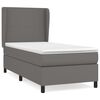 vidaXL Boxspring posteľ s matracom siv&aacute; 90x200 cm umel&aacute; koža