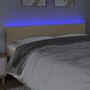 vidaXL Čelo postele s LED kr&eacute;mov&eacute; 200x5x78/88 cm l&aacute;tka
