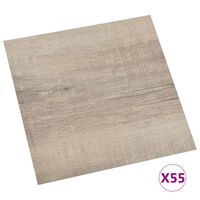 vidaXL Samolepiace podlahové dosky 55 ks, PVC 5,11 m², sivohnedé