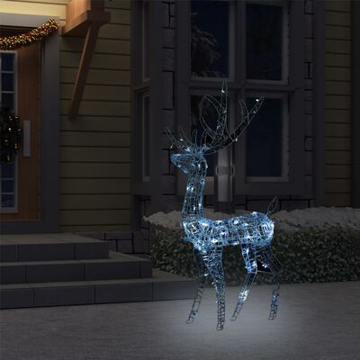 vidaXL Vianočná dekorácia, akrylový sob 140 LED, 120 cm, studená biela
