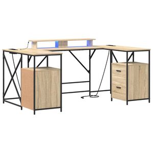 vidaXL St&ocirc;l Sonoma dub Kompozitn&eacute; drevo 182 x 101 x 87,5 cm