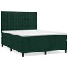 vidaXL Posteľn&yacute; r&aacute;m boxsping s matracom tmavozelen&yacute; 140x190 cm zamat