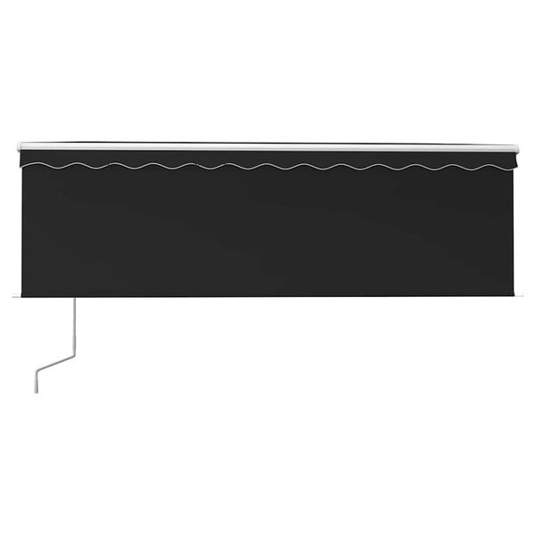 vidaXL Automatická markíza s tienidlom 4x3m antracitová