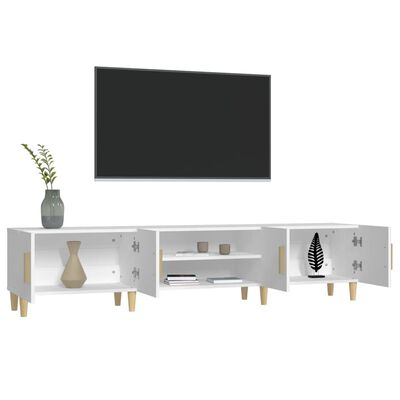 vidaXL TV skrinka biela 180x31,5x40 cm kompozitné drevo