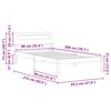 vidaXL R&aacute;m postele Hned&aacute; 90 x 200 cm Mas&iacute;vne borovicov&eacute; drevo