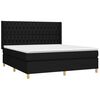 vidaXL Posteľn&yacute; r&aacute;m boxspring s matracom čierny 180x200 cm l&aacute;tka